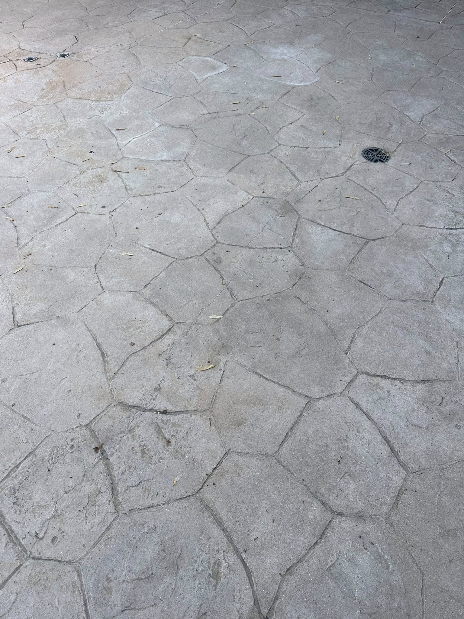 Stamped concrete patio