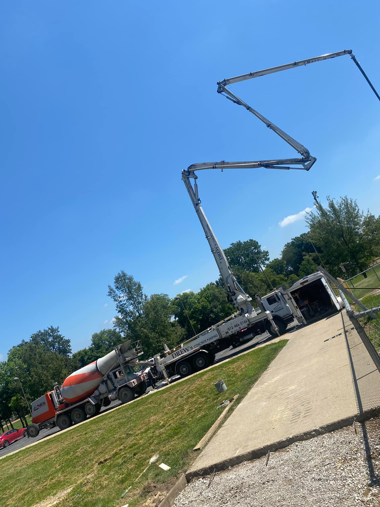 Finished concrete patio